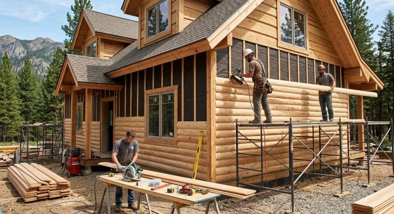 Log Home Siding Installation in Dekalb County, GA