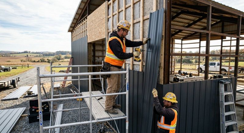 Metal Barn Siding Installation in Dekalb County, GA