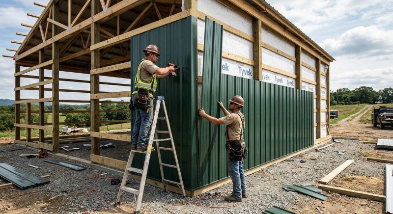Metal Barn Siding Installation in Dekalb County, GA