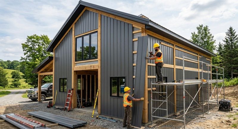 Pole Barn Siding Installation in Dekalb County, GA