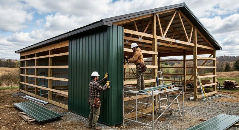 Pole Barn Siding Installation in Dekalb County, GA